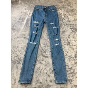 Pacsun Women’s Size 23 S Super High Rise Jegging Jeans Distressed